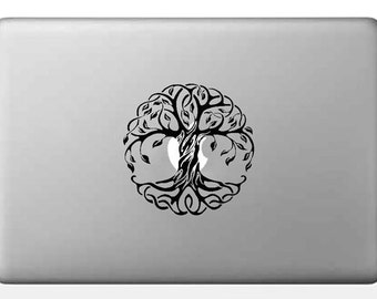 Tree of Life Vinyl Decal, Sacred Tree Sticker, Macbook decal, Laptop decal, Spiritual Car decal, Yoga sticker, Ipad decal, Mandala sticker