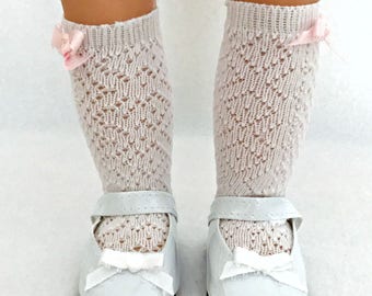 White Doll Socks - 15-18 inch Dolls - Lacey Doll Socks - Socks for Dolls - Girls Toys - Toy for Girls - Tall Doll Socks - Gifts for Girls