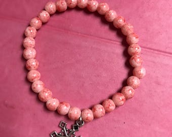 Pink snowflake bracelet