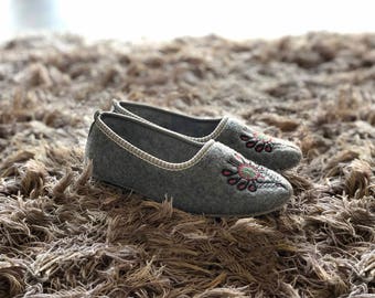Handmade Felted Slippers | Folk-Inspired Shoes for Women
