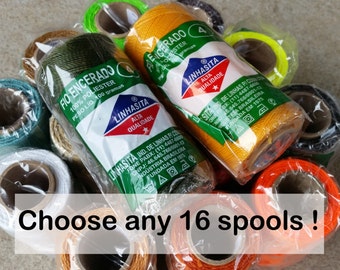 16 Linhasita Waxed Polyester Spool Package Deal/ Cords/ Strings/ Macrame