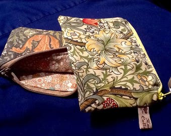 William Morris Print Coin Purses, or Handy Bag