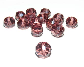 Abacus faceted 10mm Light Amethyst 6 x