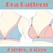 Bra PATTERN. Easy sew. Lounge comfort 2 styles, multisize. AA A B C. Instant download pdf sewing pattern.