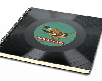 Personalized Photo Album | Guest Book made of Record | Wedding Album | Sketchbook | Gift