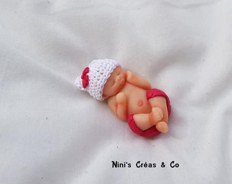 Baby girl fimi Clay figurine