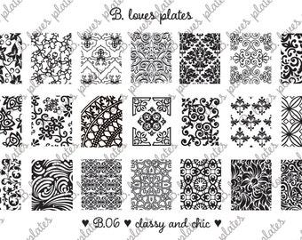 B.06 - classy and chic - nail stamping plates (B. Loves Plates )