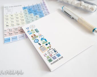 Chemistry Lab Personalized Notepad/ Science Notepad/Chemistry Notepad/Biochemistry Notepad