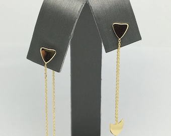 14K Yellow Gold Dangling Earrings