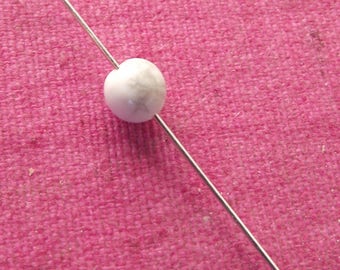 Howlite bead natural (white)