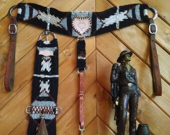 Mohair cinches and breast collars. custom hand made to order. shu fly