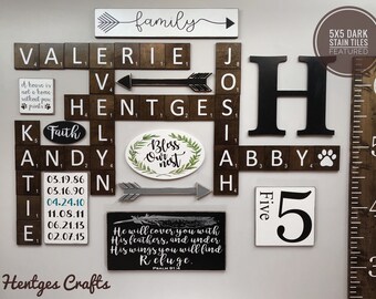 Large Scrabble Tile wall art / Big Scrabble Tiles / Scrabble Tile Wall Art / Jumbo Scrabble TIles / Wall Art / Scrabble tiles / Large Scrabb