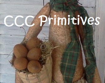 Primitive Pattern - Willie Rabbit E-Pattern - Rabbit Pattern - Primitive Rabbit Pattern - Prim Bunny Pattern - Spring Rabbit Pattern