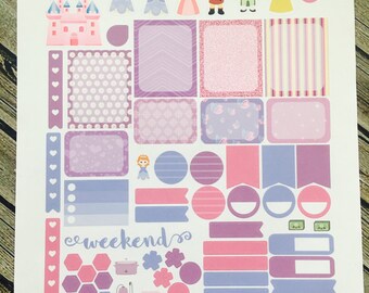 Princess The First Weekly Planner Stickers Set - for use with Erin Condren - Happy Planner