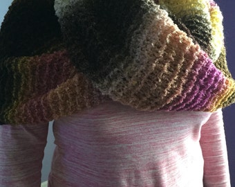 Multicolored long infinity scarf