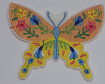 Butterfly Iron-on Patch. Embroidered Patch. Sew-On Patch.