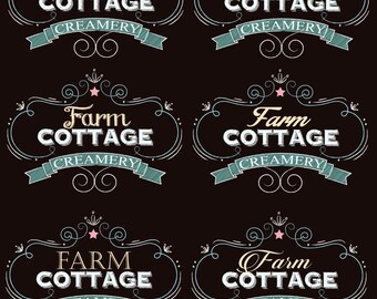 Chalkboard Farm Country Shabby Chic logo graphics signs and more.