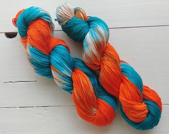 GO PHINS, Hand dyed yarn, 4ply, Pima Cotton Yarn