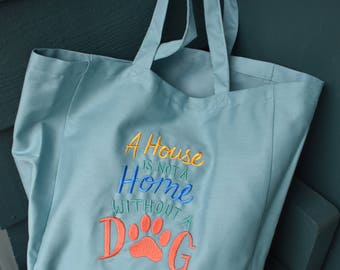 Canvas Tote - House w/o A Dog