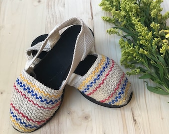 KIDS HANDMADE SHOES Alpargatas - Espadrilles - Espartenas - Women's Shoes - Summer Shoes - Beach Footware - Artisan Shoes - Handmade-cotton