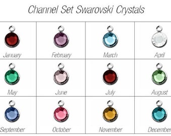 Swarovski Channel Drop Birthstone