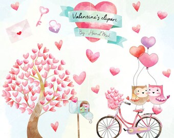 Valentine's clipart, valentine day clipart , Valentines elements Instant Download PNG file - 300 dpi