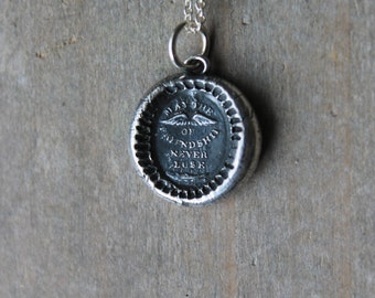Rebus-Friendship wax seal fine silver charm