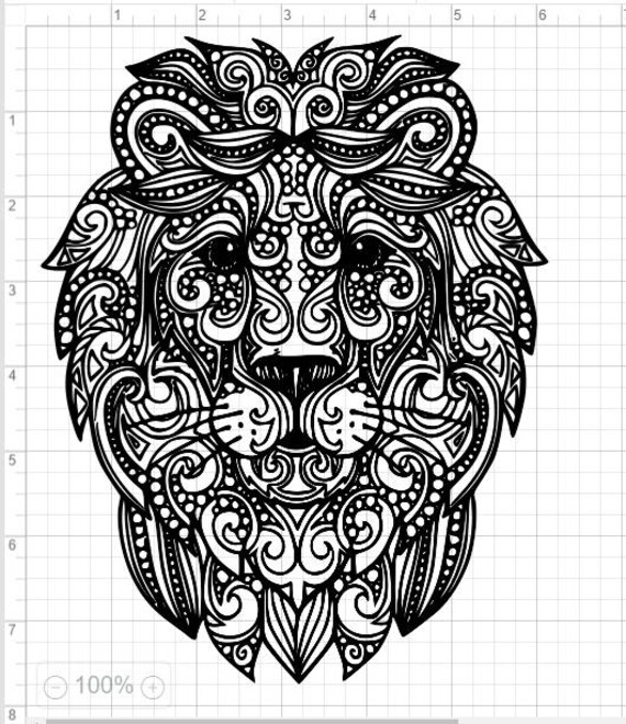 Download Tête de Lion de Style Mandala et tour de cou SVG PDF EPS Dxf