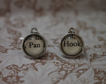 Pan ~ Hook Earrings ~ Peter Pan ~ J.M. Barrie ~ Captain Hook ~ Neverland ~