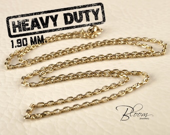 14K Gold Chain Necklace Mens Gold Chain for Men Anchor Gold Chain Solid Gold Durable Gold Chain Mens Chain Necklace Mens Anchor Chain