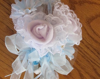 Baby Sock Baby Shower Corsages-Handmade Baby Sock Shower Corsages
