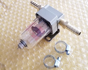 universal engine oil separator catch can tank breather with bronze internal baffled filter pcv valve oil catch can separator with clear bowl