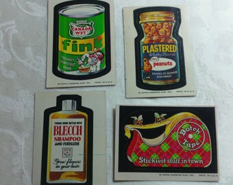 Vintage Wacky Pack Cards from the 1970's