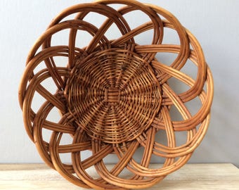 woven rattan basket / planter
