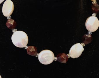 Pearl and Garnet Bracelet