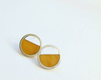 Yellow Resin Earrings