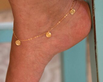 Anklet, Ankle Bracelet, Gold Anklet, Ankle bracelets, foot jewelry, gold ankle bracelet, anklet jewelry, boho anklet, Gold Coin