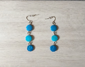ocean blue earrings | minimalist dangle earrings