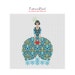 Deco girl with heart. Instant Download PDF Cross Stitch Pattern
