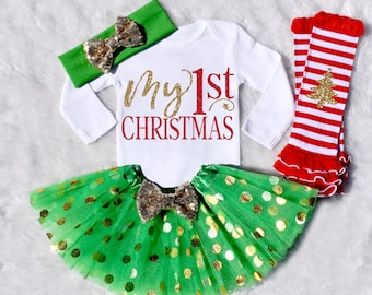 My 1st Christmas. My 1st Christmas Outfit Girl. My First Christmas. My 1st Christmas Girl. Baby Girl Christmas. Long Sleeve. S11 XMS (GREEN)