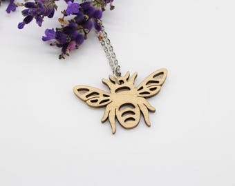 Bumble Bee Necklace | Laser Cut Nature & Insect Jewellery