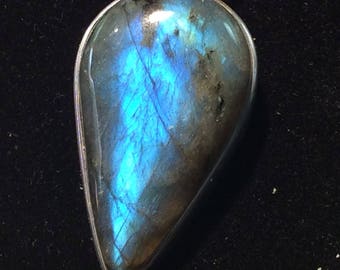 Sterling silver labradorite pendant # 590 S