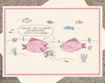 Funny Anniversary Card, Funny Relationship Card, Funny Love Card, Funny Romance Card, Anniversary Card, Ocean Card, Nautical Card