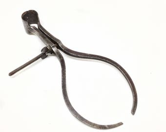 Vintage 1800s Hand Forged Steel Caliper, Marked "A-S". Industrial.Steampunk.Display or Machinist Use.