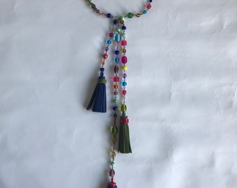 RAINBOW LEATHER TASSELS