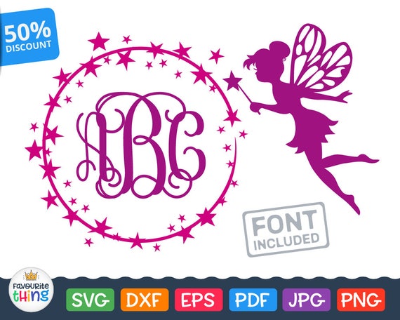 Download Fairy Monogram Svg Pixie Frame Tinker Bell Initial Border