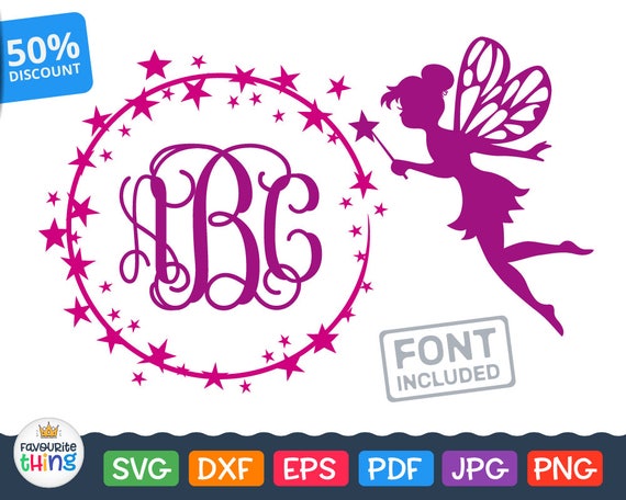 Download Fairy Monogram Svg Pixie Frame Tinker Bell Initial Border