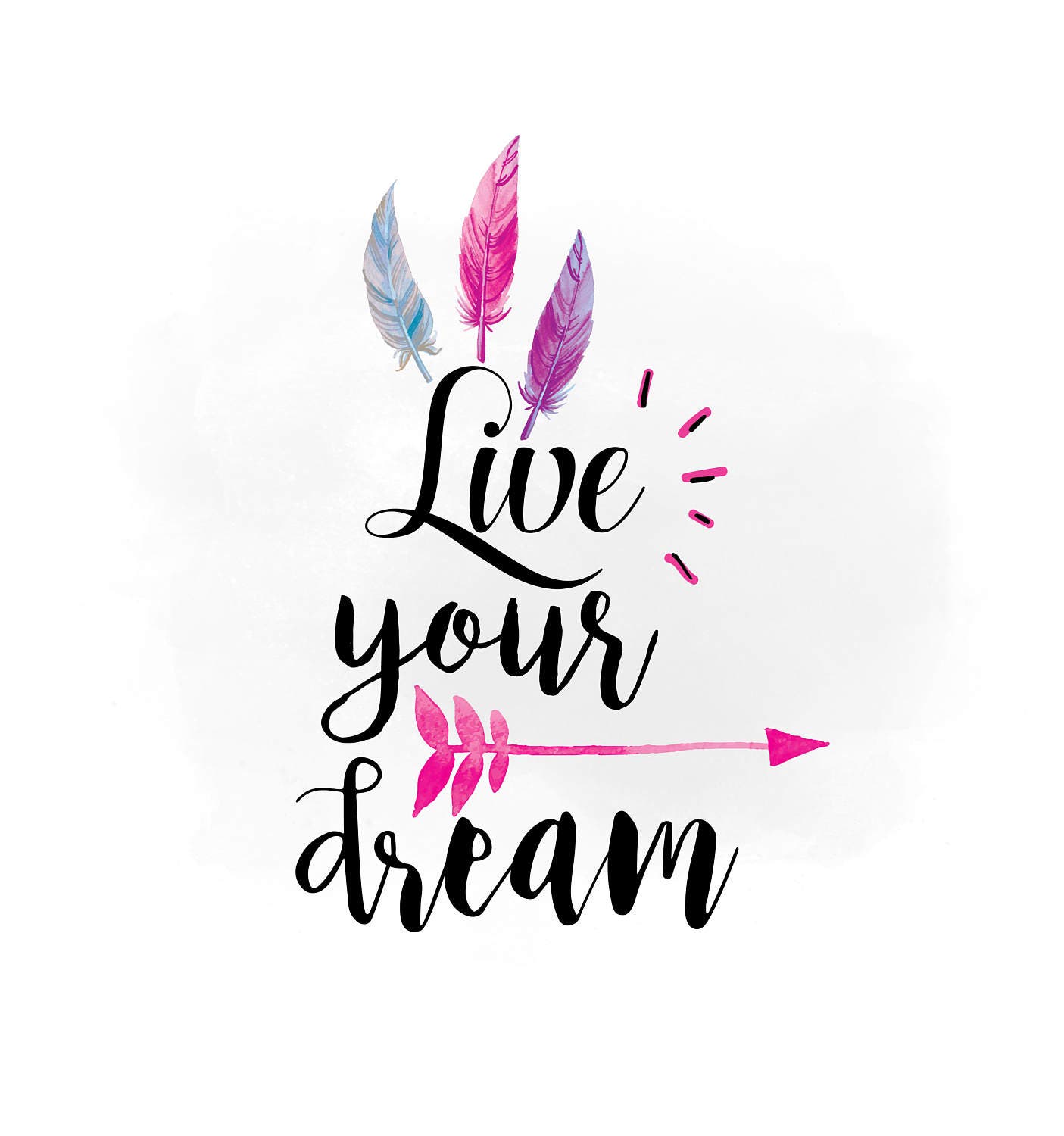 Download Live your Dream svg clipart, Boho feathers arrow Clipart ...
