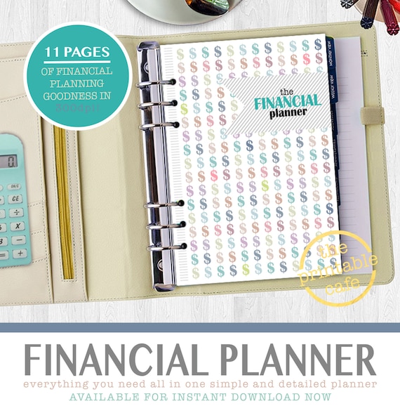 financial budget planner instant download monthly finance
