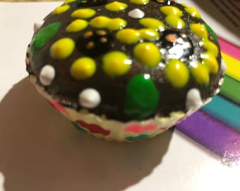 Homemade flower cupcake squishy